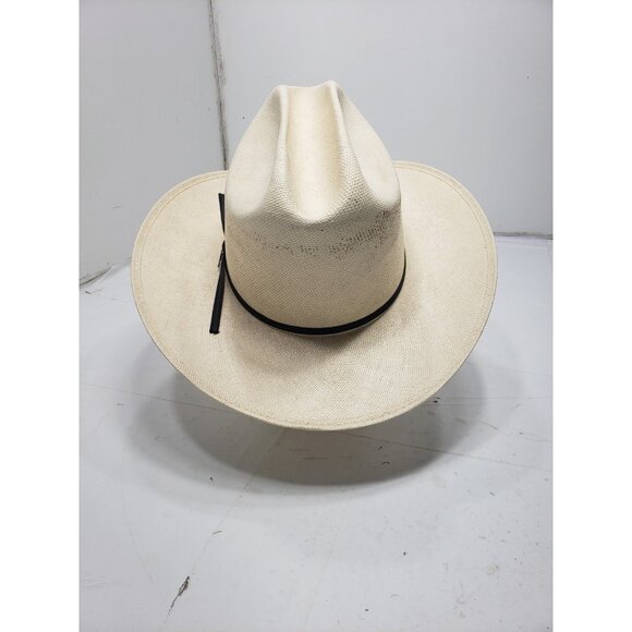 Resistol 4 Star W2667 Cattleman Natural Size 7 5/8 VinylCote Long Oval - Picture 3 of 8